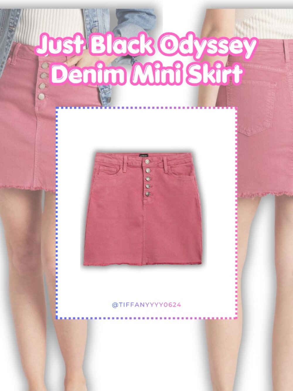 🆕 NWOT Just Black Denim Odyssey Mini Skirt Size L